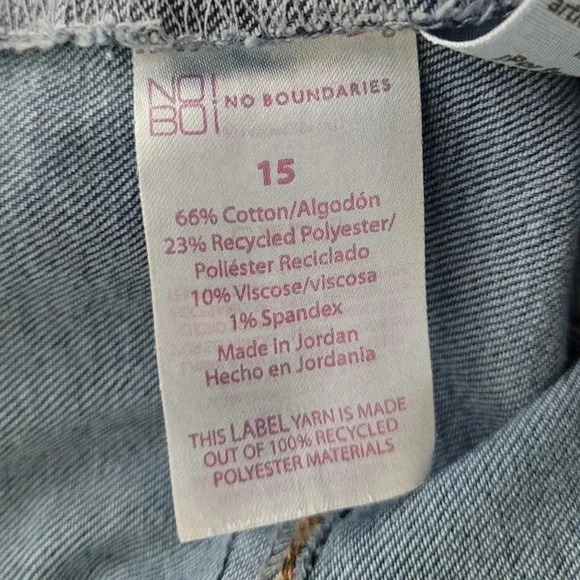 No Boundaries Juniors Ruched Flare Jeans.  Size 15 (New) - Picture 8 of 8